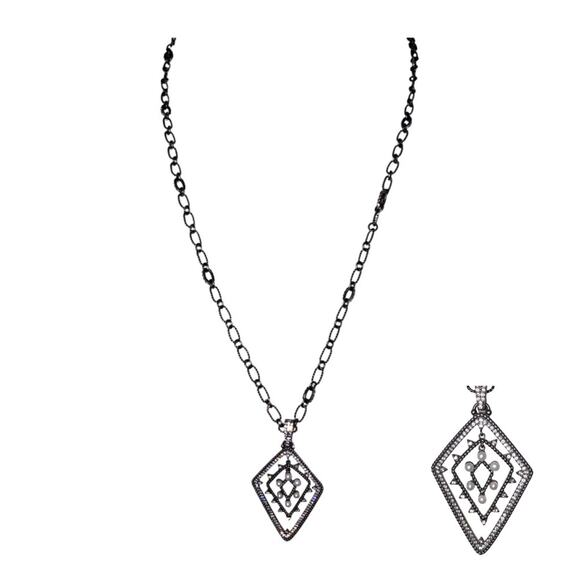 Freida Rothman Orbit Pearl Enhancer Pendant Necklace - Picture 1 of 11